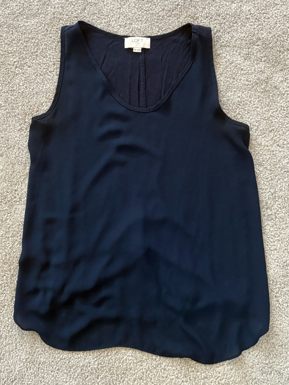 LOFT navy sleeveless top